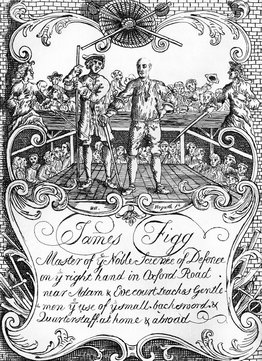 James Figg - pubblicità di William Hogarth, c. 1729/30 da William Hogarth