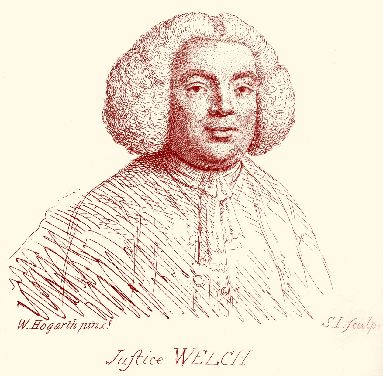 Ritratto di Justice Welch da William Hogarth