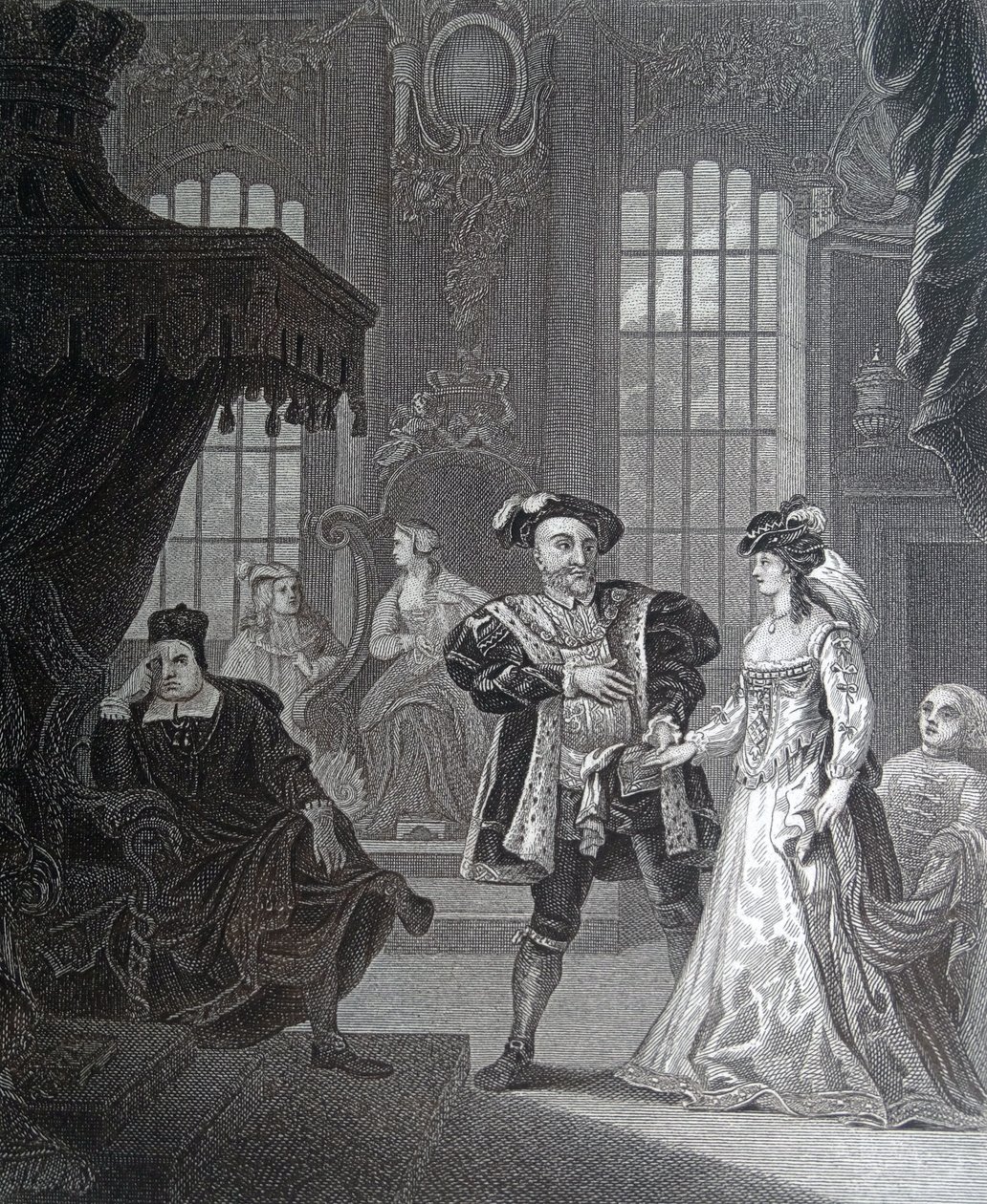 Re Enrico VIII e Anna Bolena da William Hogarth