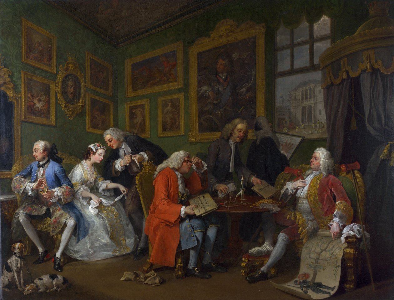Il contratto di matrimonio da William Hogarth