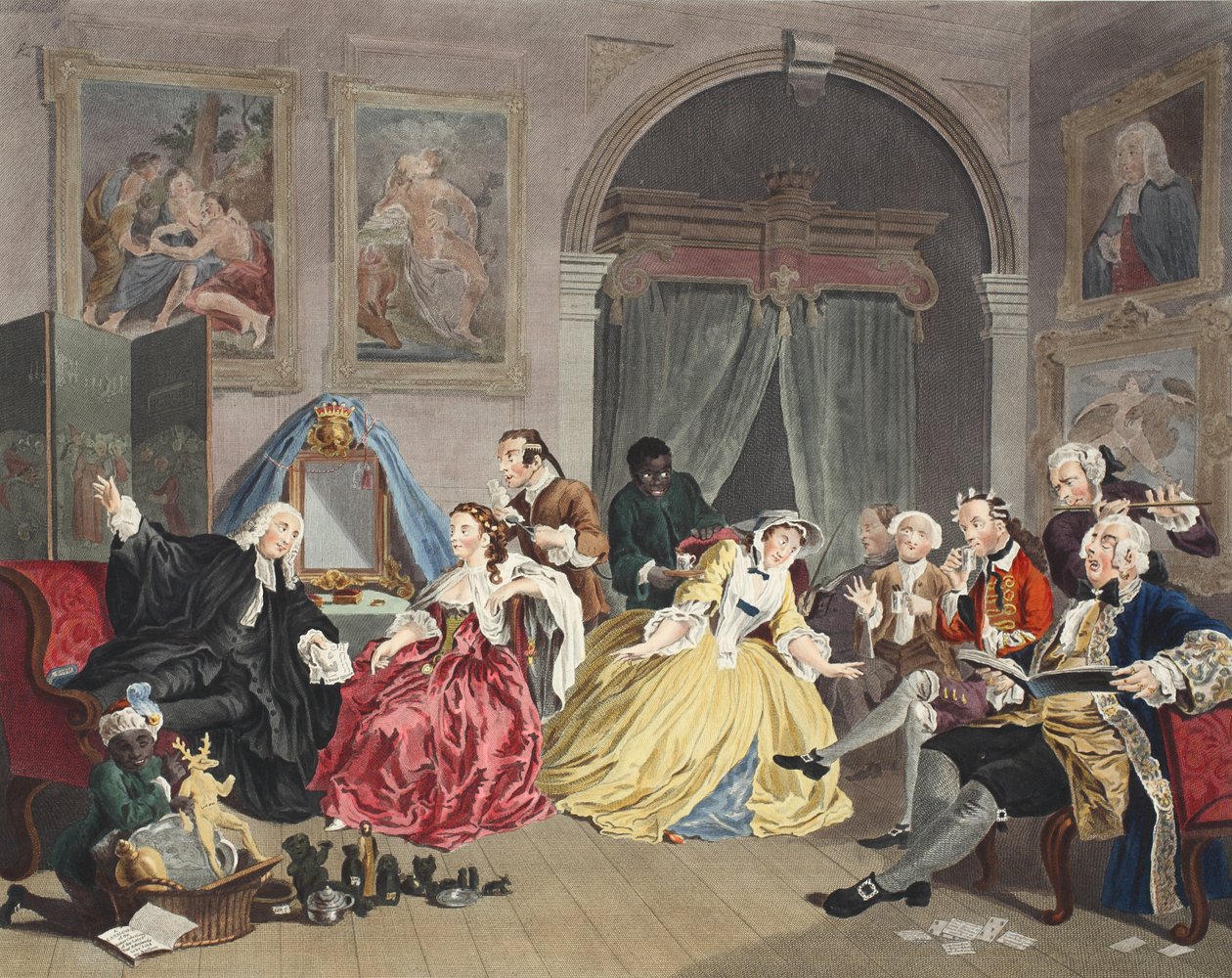 Matrimonio alla moda, Tavola IV, La toilette, illustrazione da 