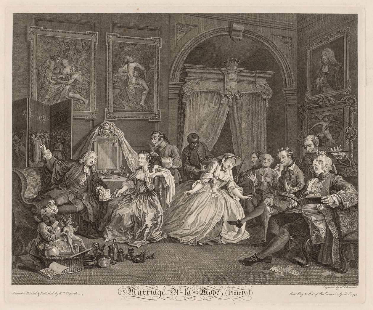 Matrimonio alla Moda: La Scena della Toilette da William Hogarth