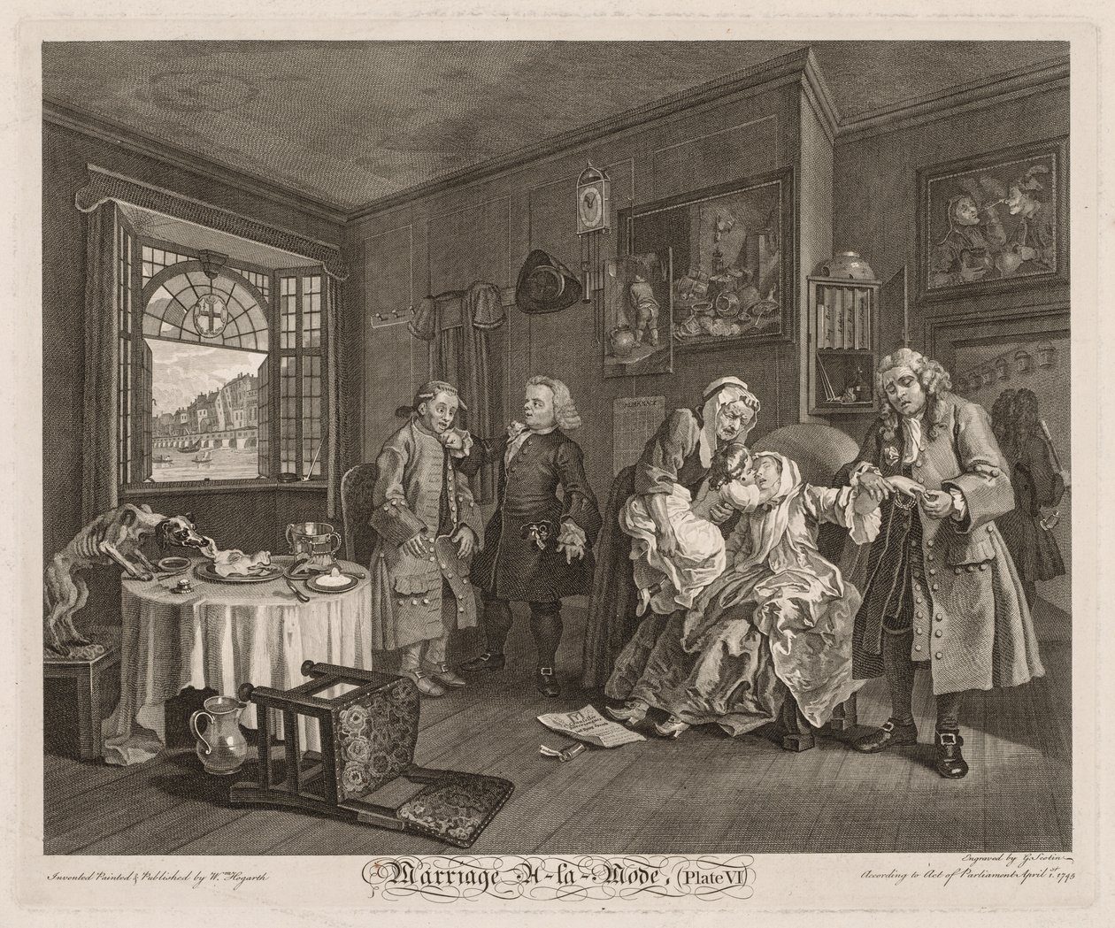 Matrimonio alla Moda: La Morte della Contessa da William Hogarth