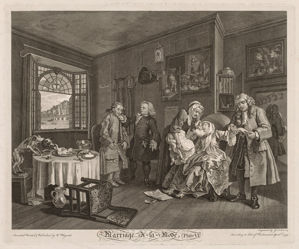 Matrimonio alla moda: La morte della contessa, 1745 da William Hogarth