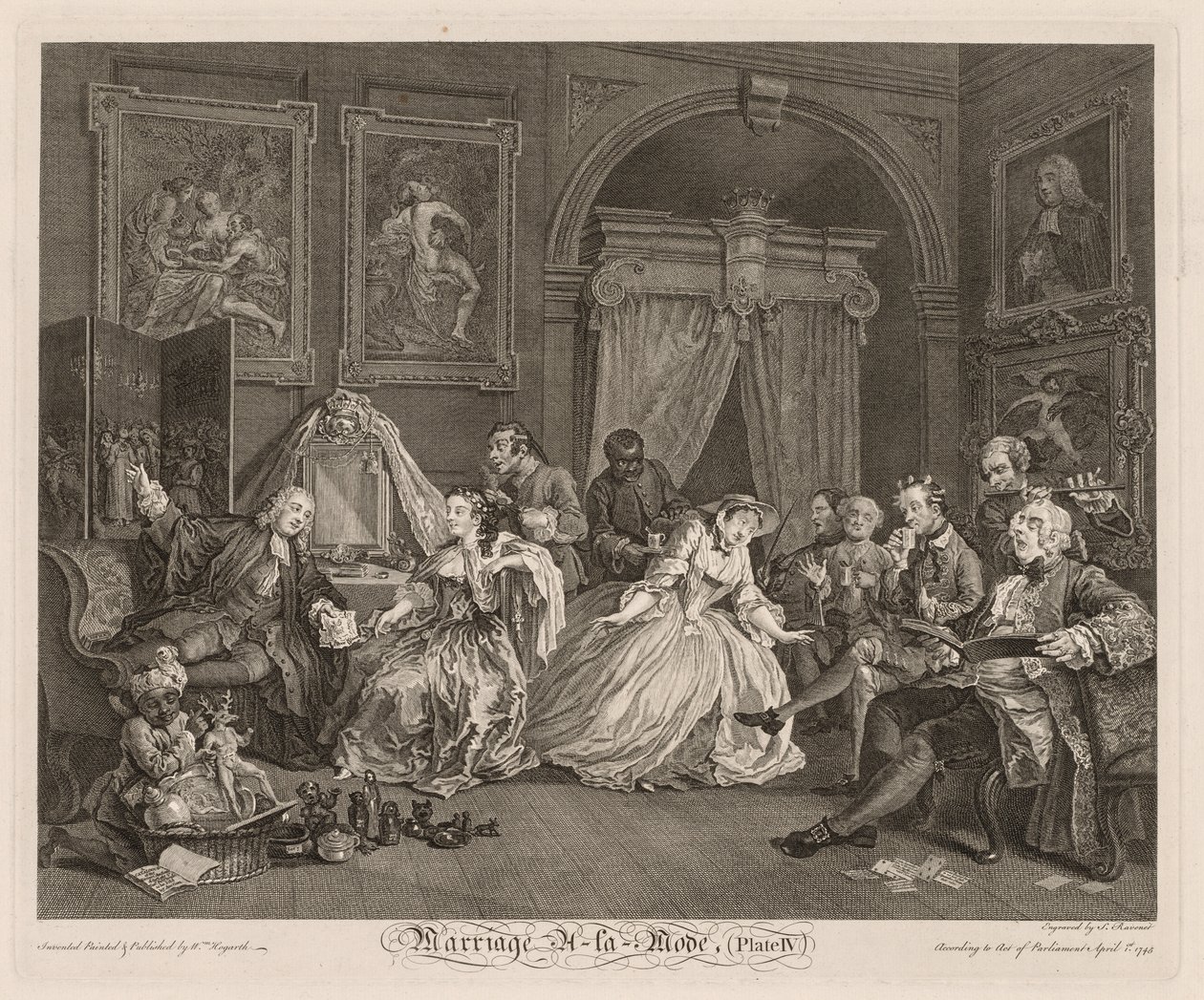 Matrimonio alla Moda: La Scena della Toilette da William Hogarth