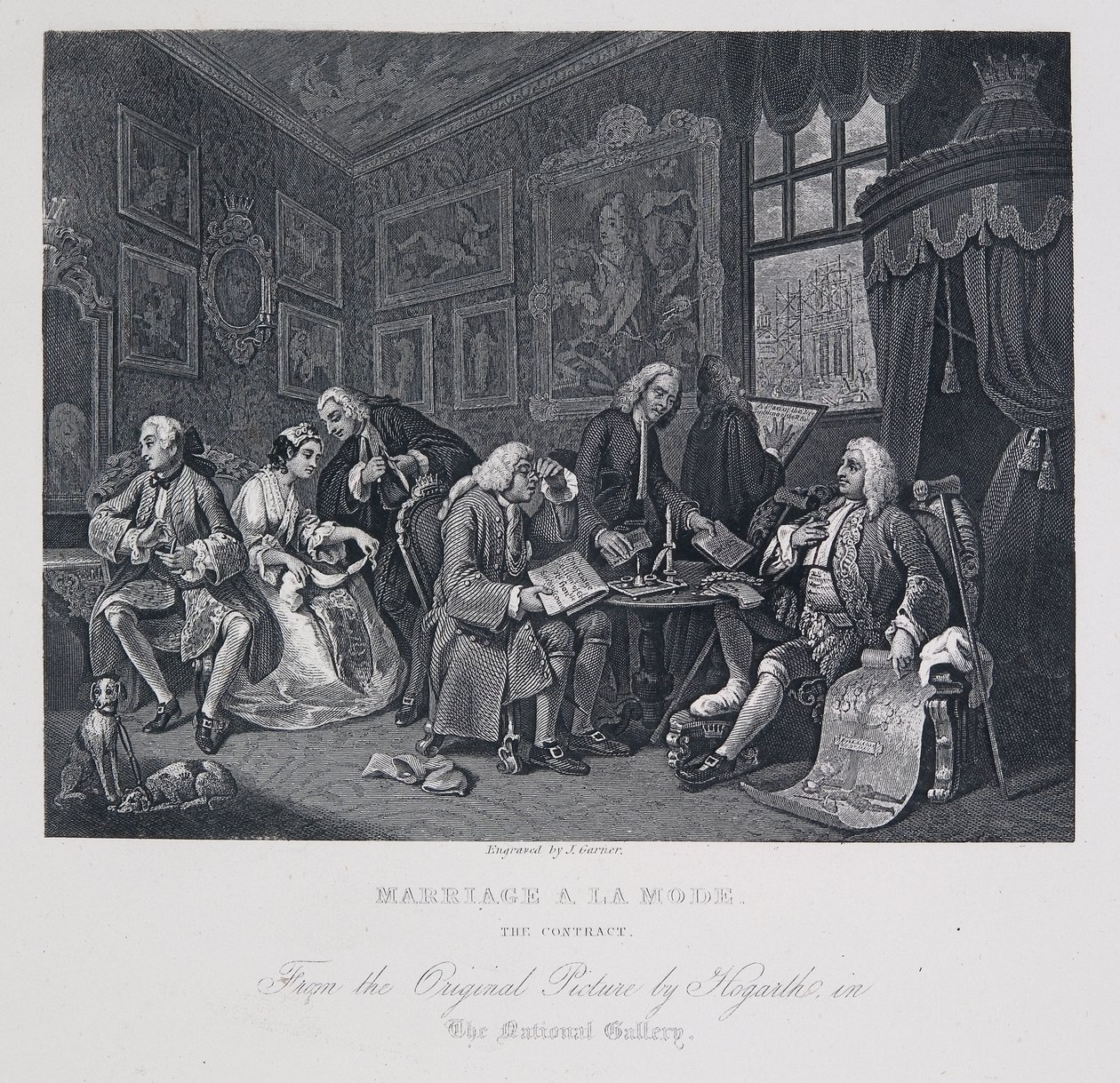 Matrimonio à la mode: il contratto da William Hogarth