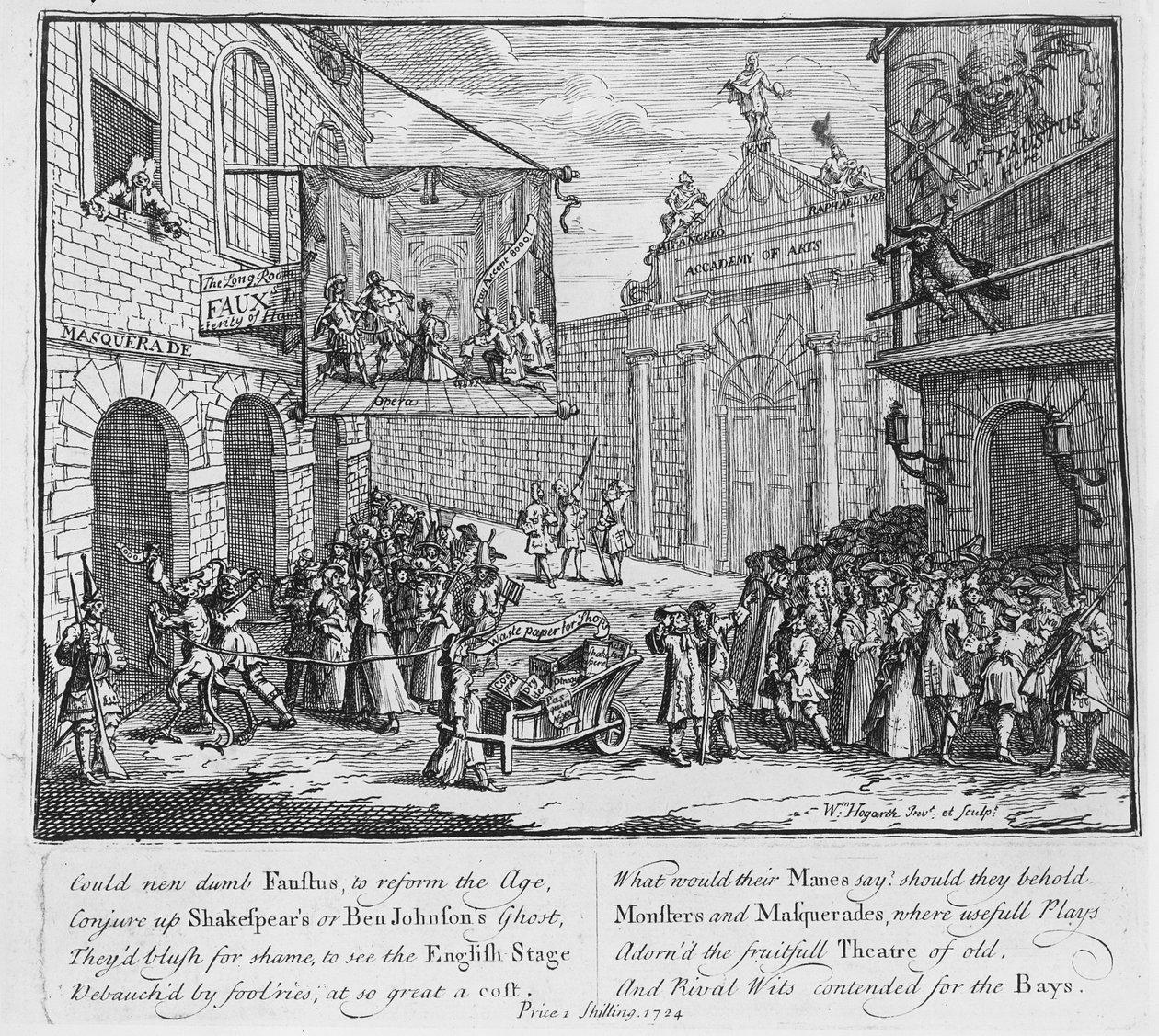 Mascherate e Opere, Burlington Gate, 1724 da William Hogarth