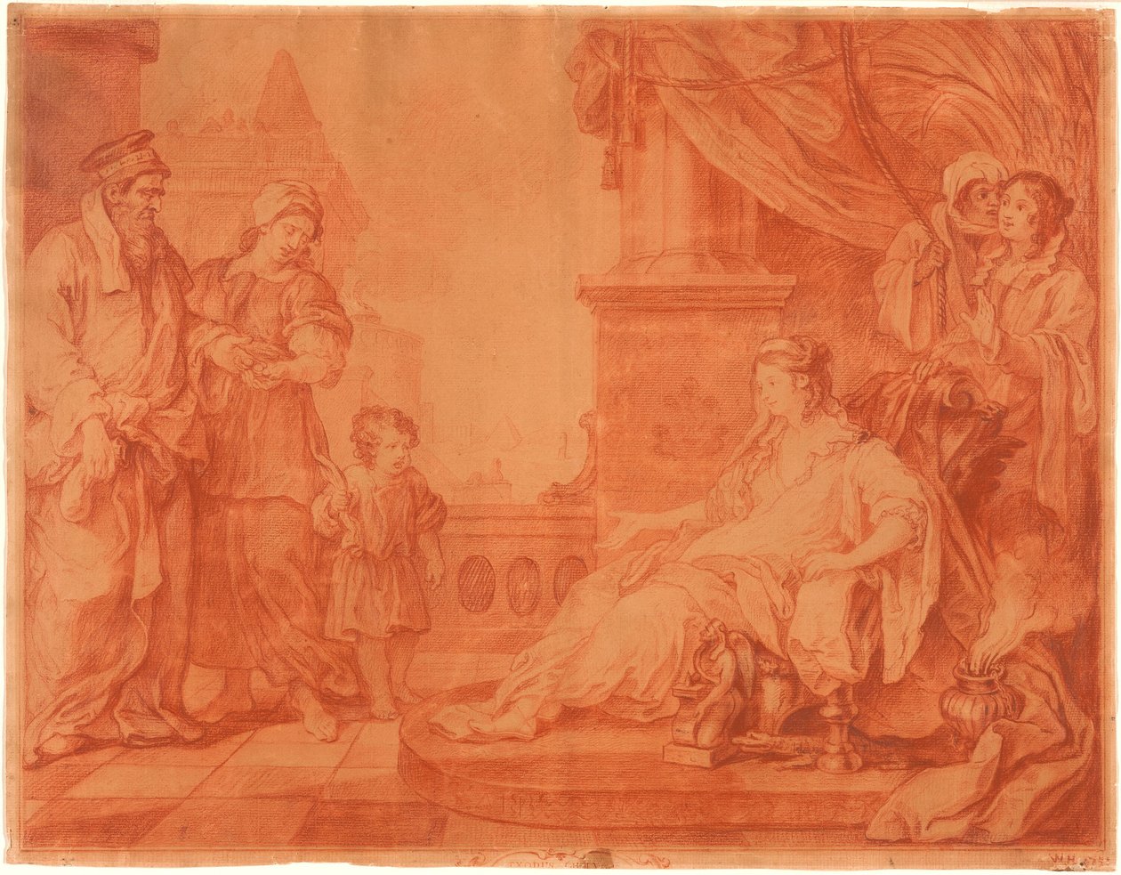 Mosè portato alla figlia del Faraone da William Hogarth