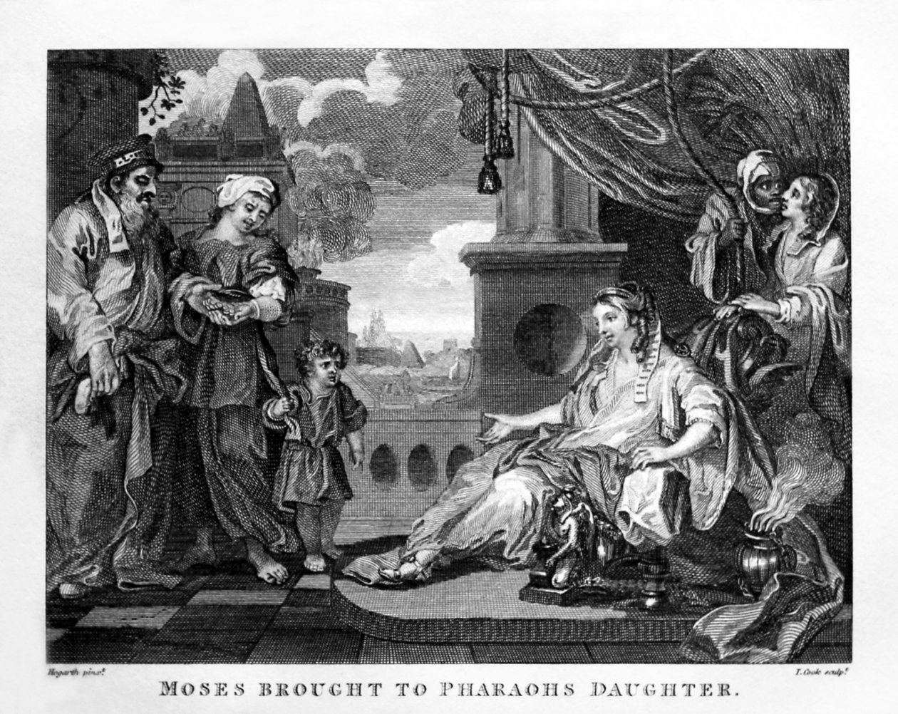 Mosè portato alla figlia del Faraone da William Hogarth