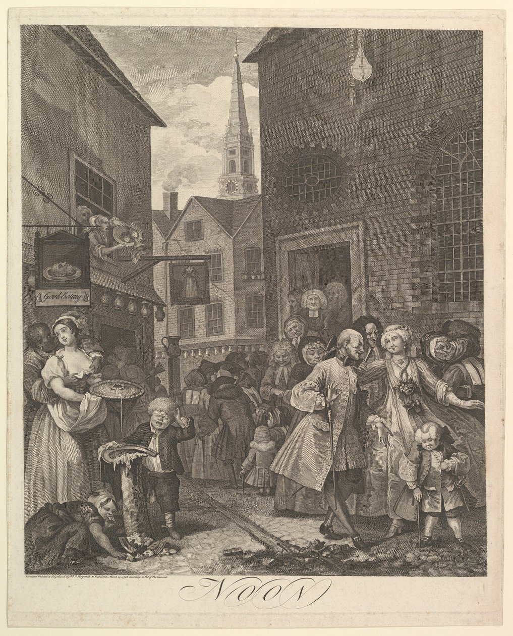 Mezzogiorno Le quattro ore del giorno, 25 marzo 1738 da William Hogarth