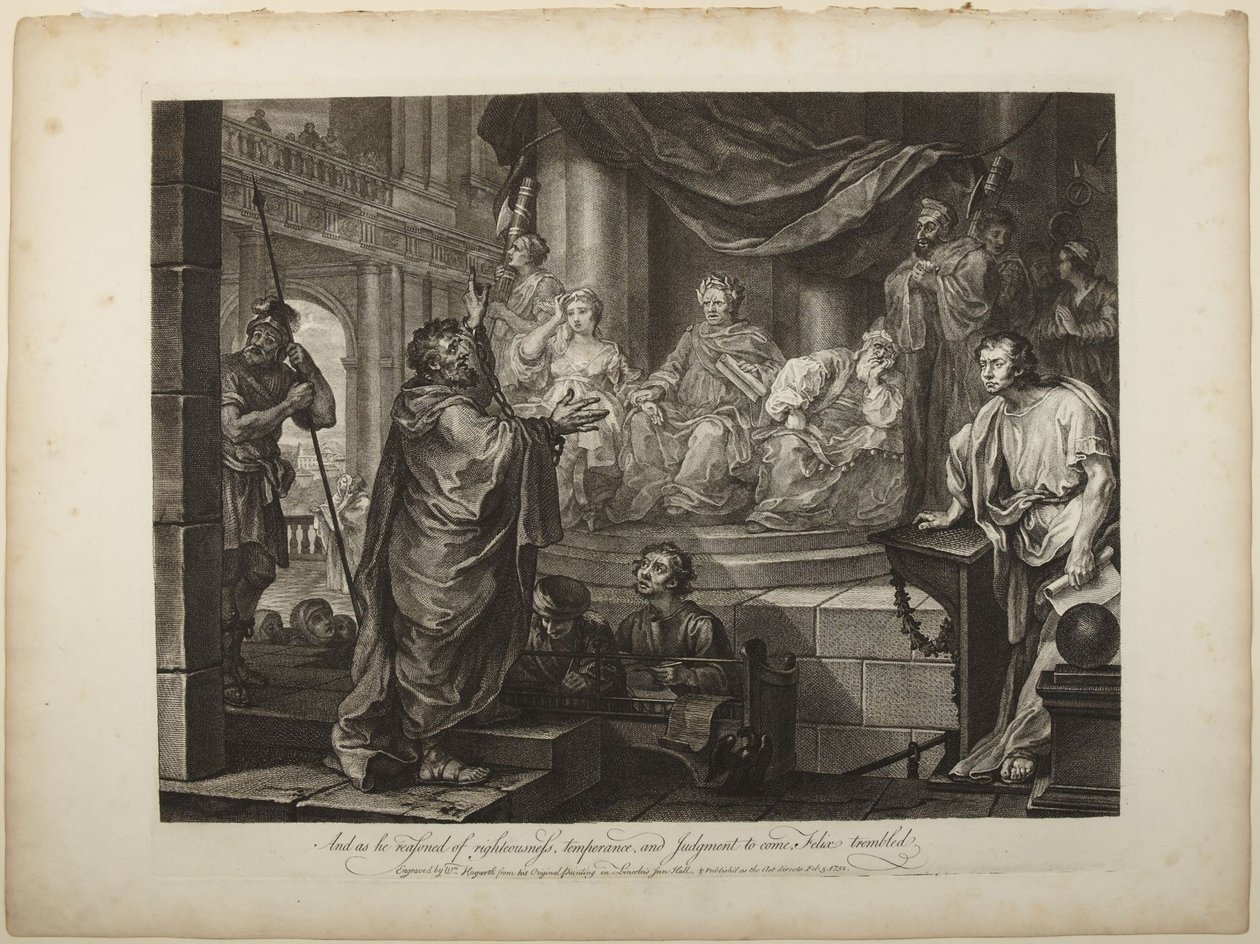 Paolo davanti a Felice da William Hogarth
