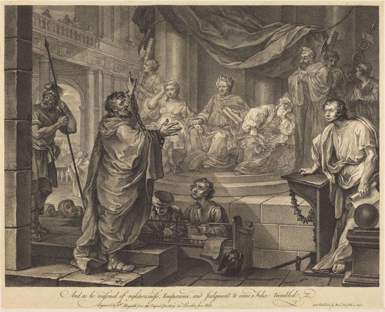 Paolo davanti a Felice da William Hogarth
