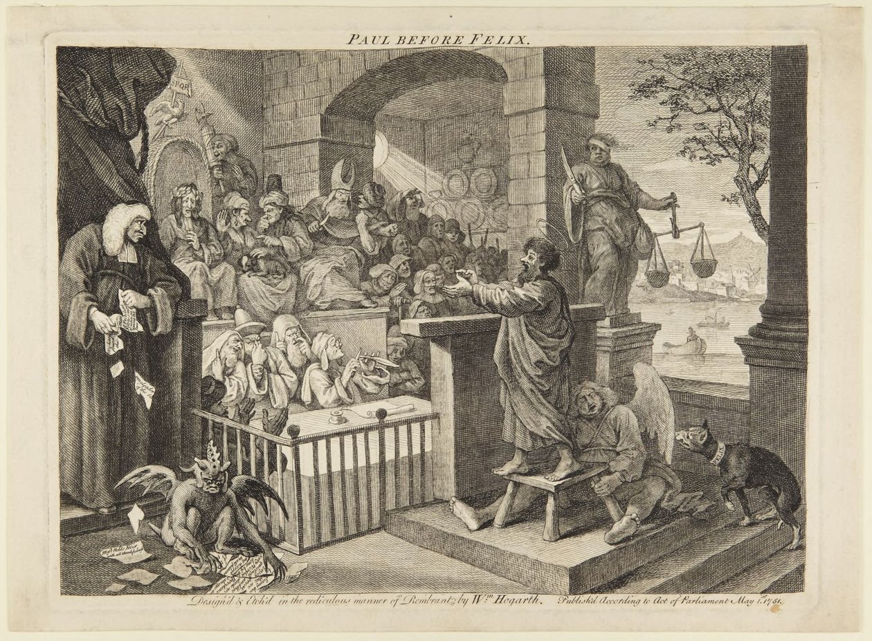 Paolo davanti a Felice da William Hogarth