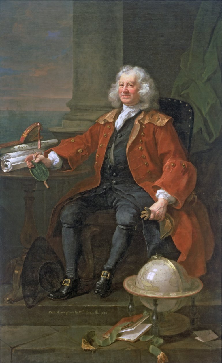 Ritratto del capitano Coram, 1740 da William Hogarth