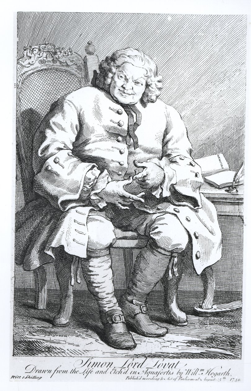 Ritratto di Simon Fraser, Lord Lovat (c.1667-1747) 25 agosto 1746 da William Hogarth