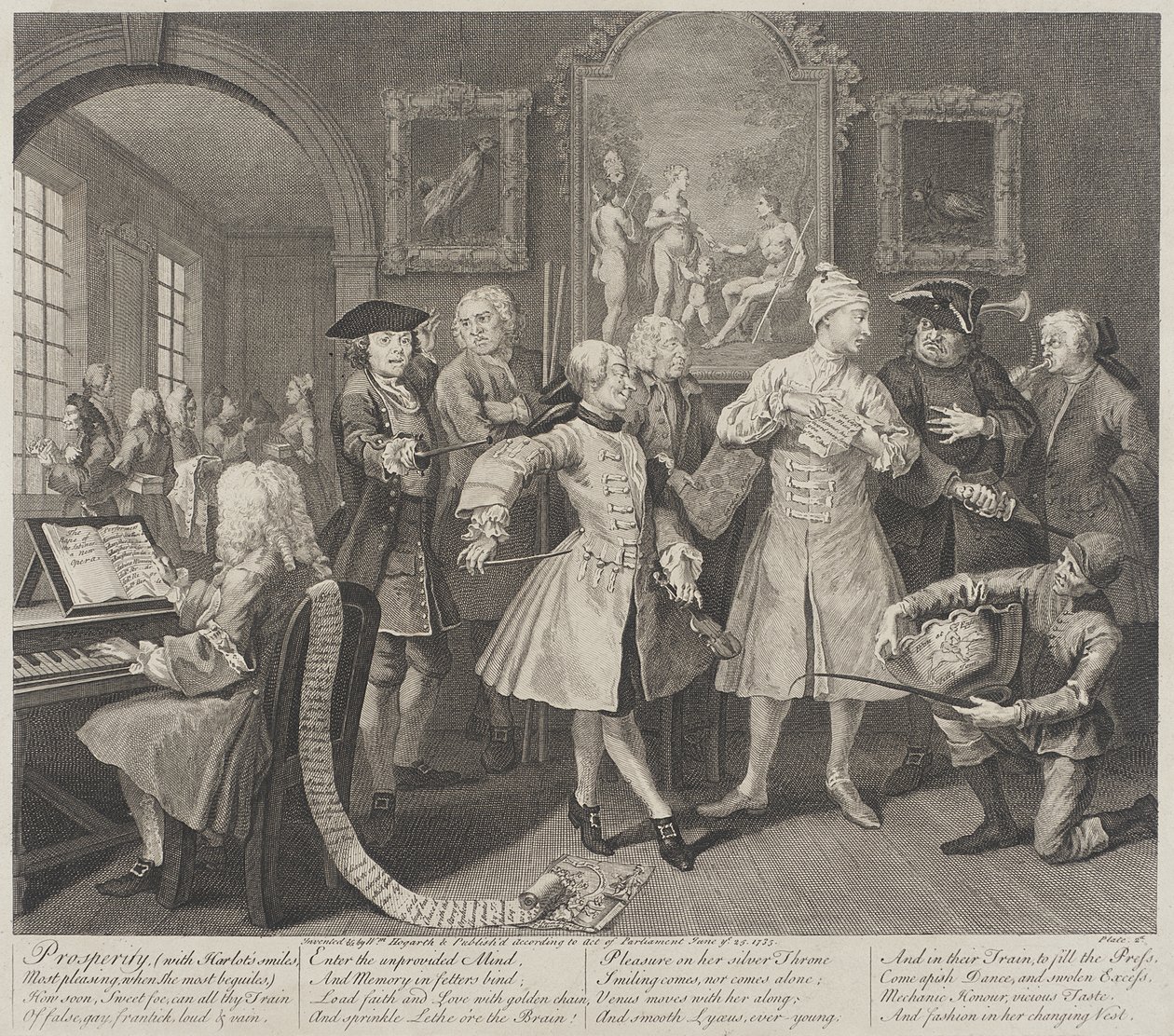 Prosperità, con i sorrisi della prostituta da William Hogarth