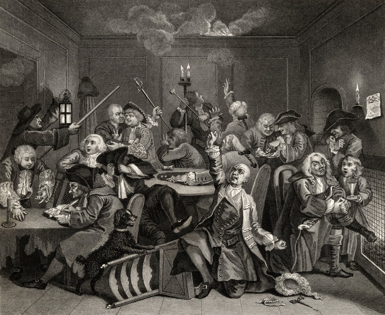 Scena in una casa da gioco, tavola VI da 