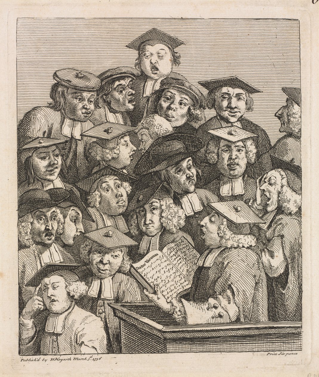 Studiosi a una lezione, 1736-1737 da William Hogarth