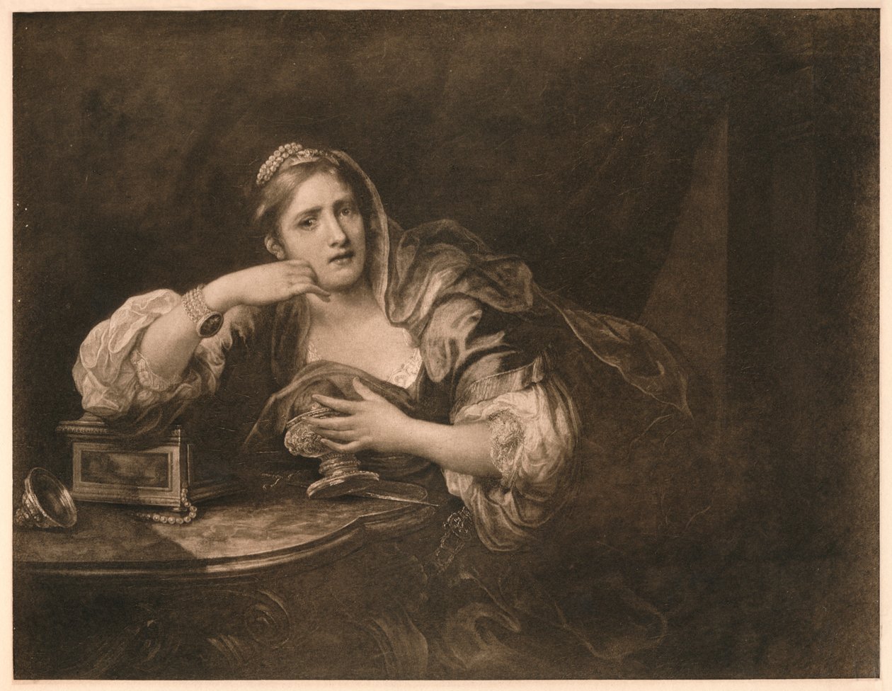 Sigismunda in lutto per il cuore di Guiscardo, 1759 da William Hogarth