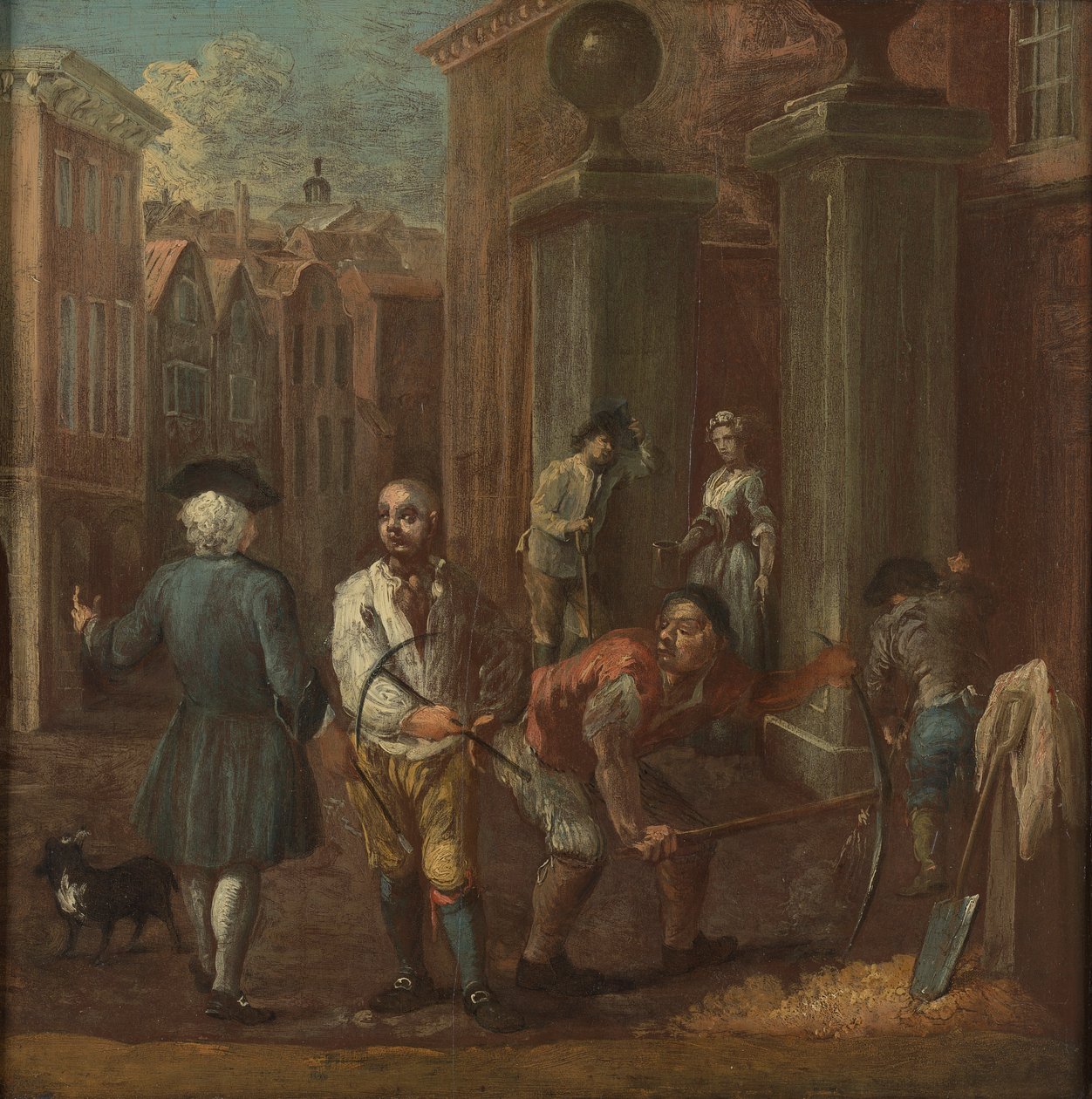 Insegna per un pavimentatore da William Hogarth