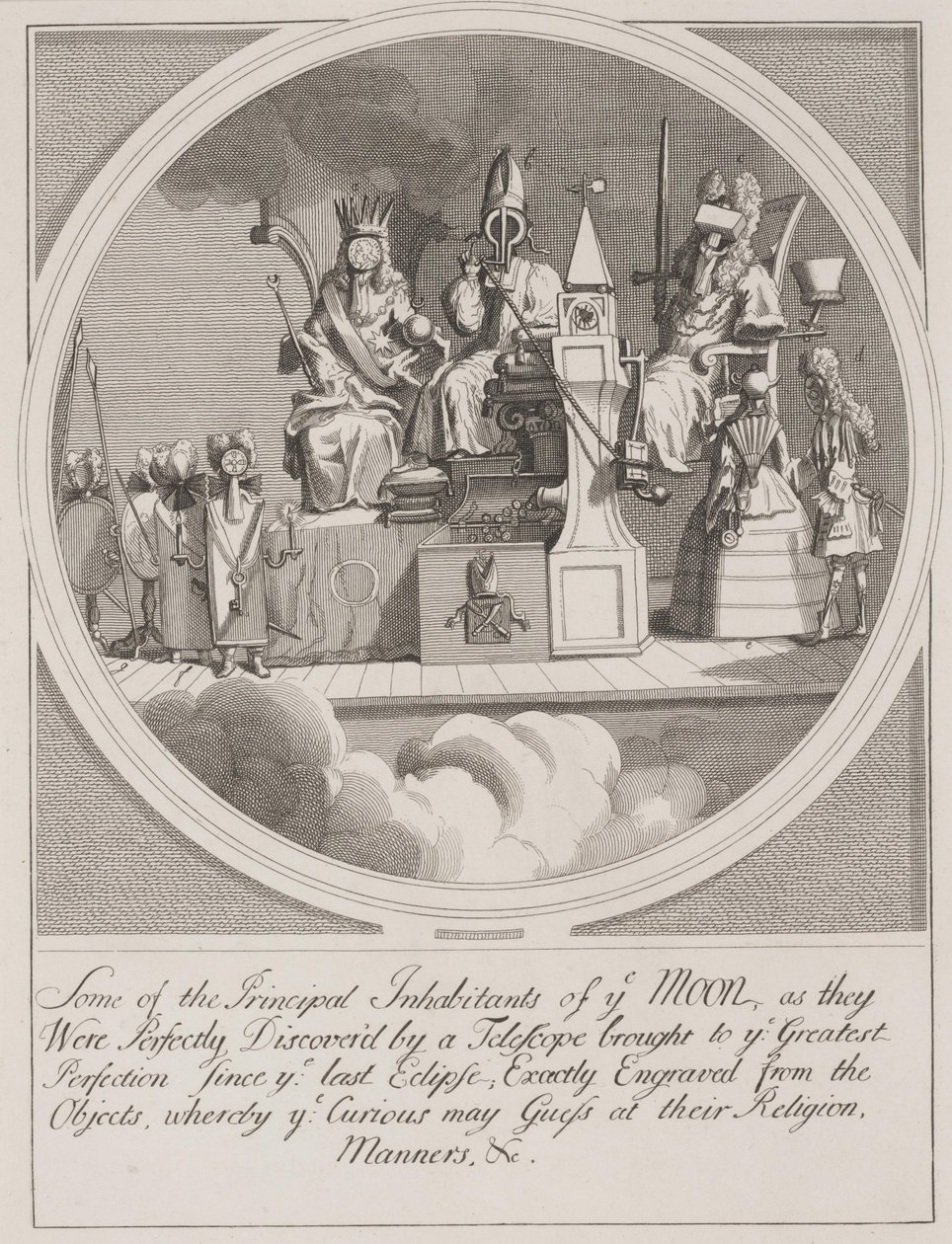 Alcuni dei principali abitanti della Luna: Reale, Episcopato e Legge da William Hogarth
