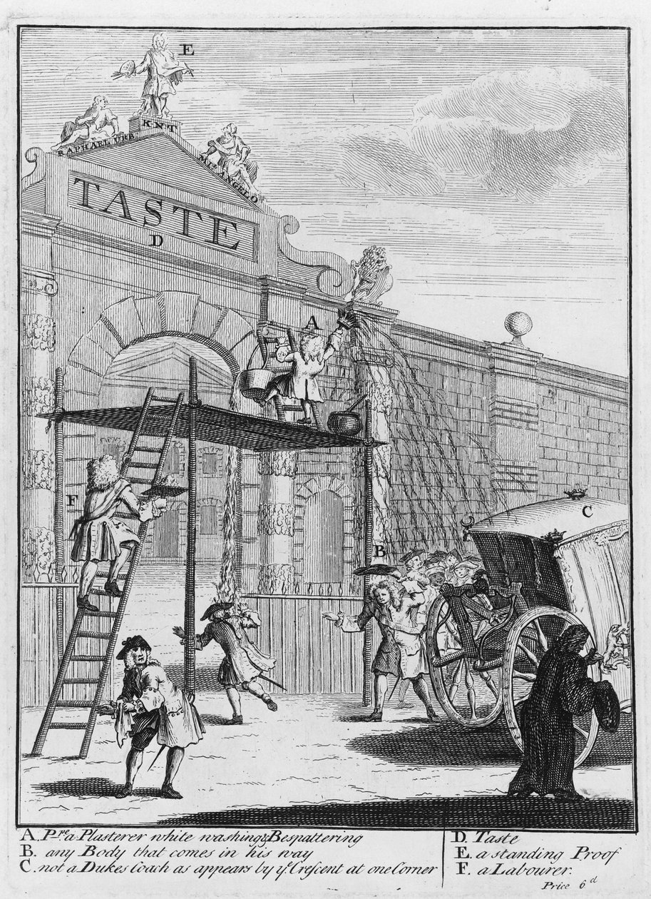 Gusto, o Burlington Gate, 1732 da William Hogarth