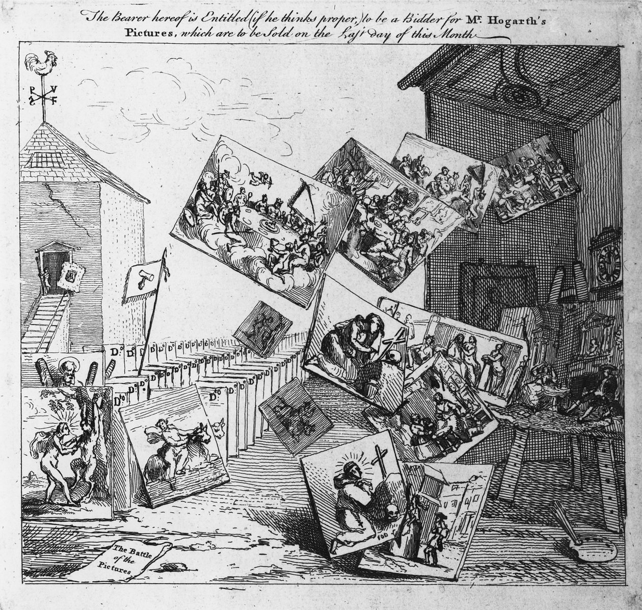 La Battaglia delle Immagini, 1745 da William Hogarth