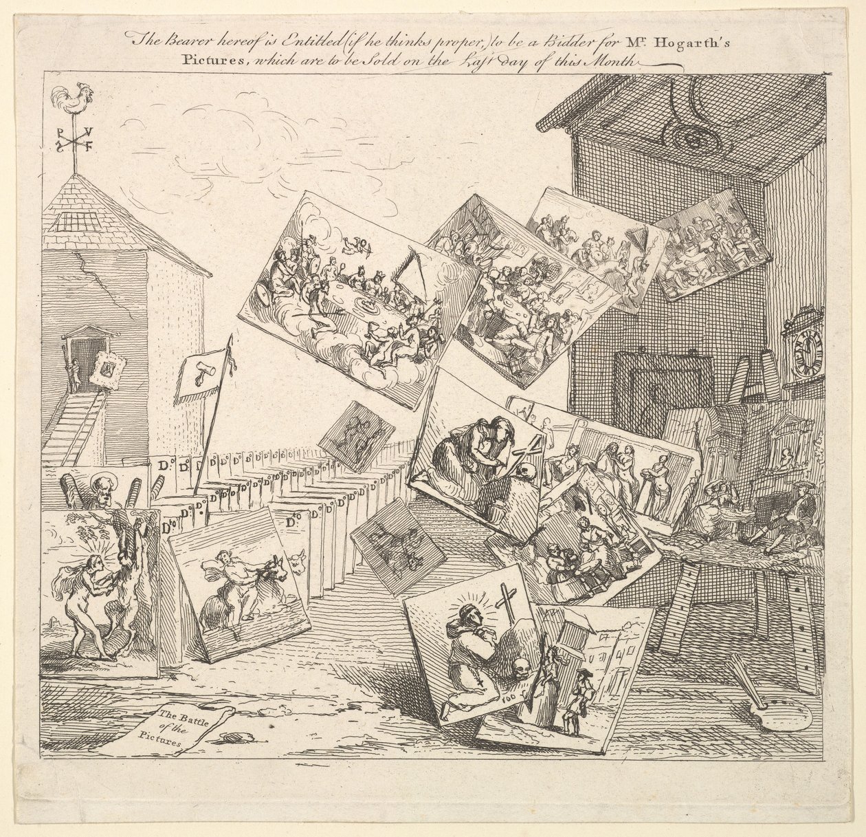 La battaglia delle immagini, 1745 da William Hogarth