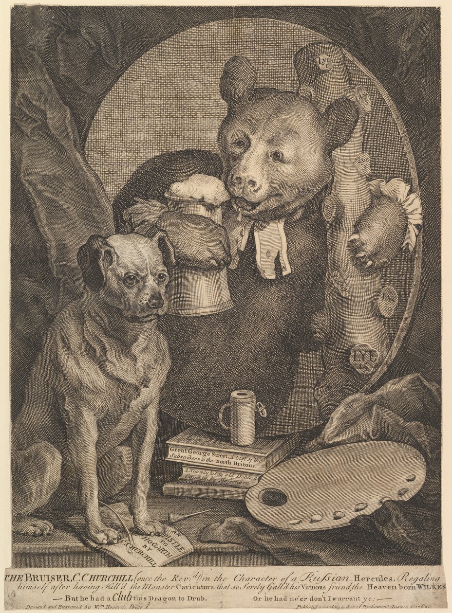 Il picchiatore (caricatura di Charles Churchill) da William Hogarth