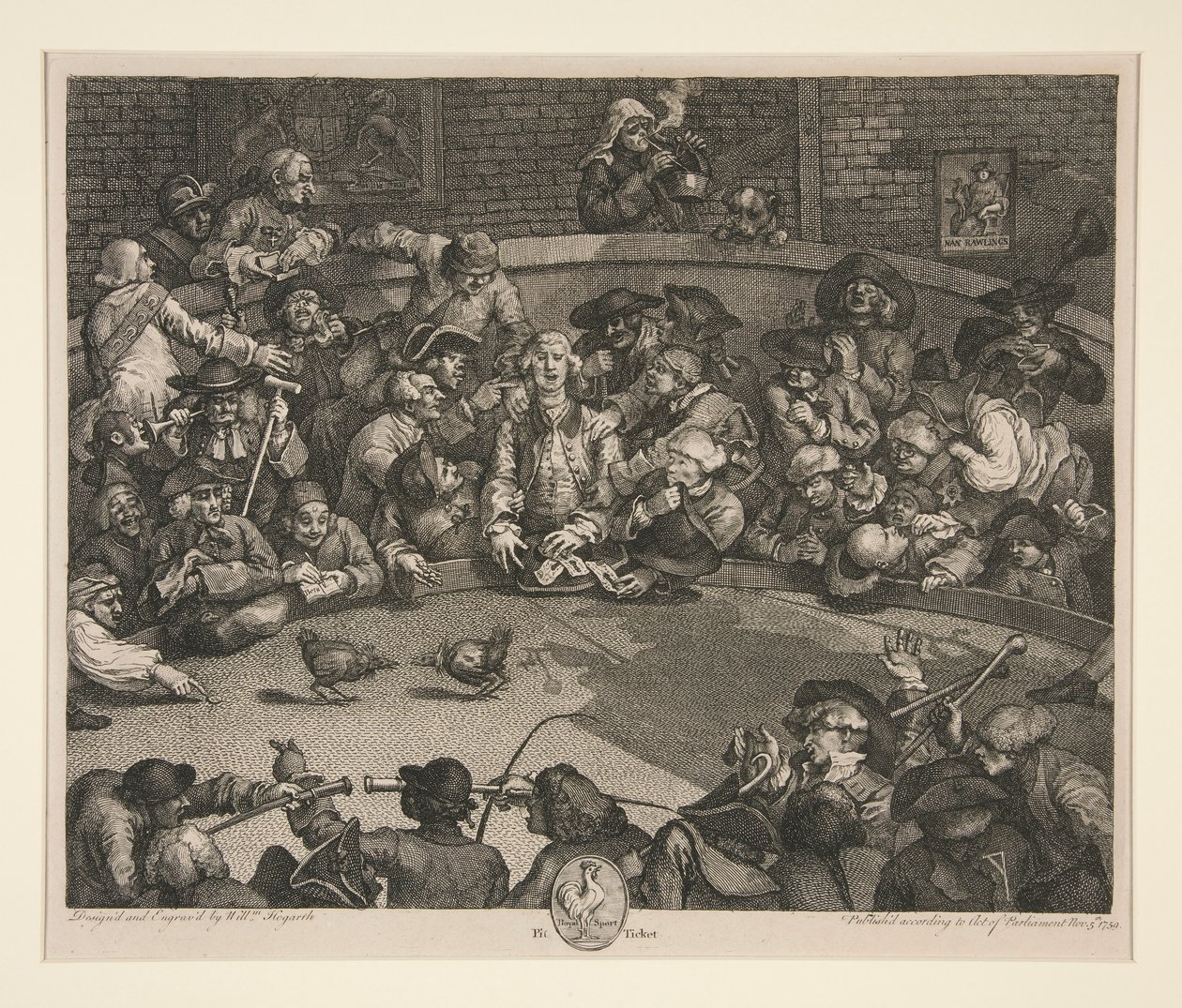 Il combattimento dei galli da William Hogarth