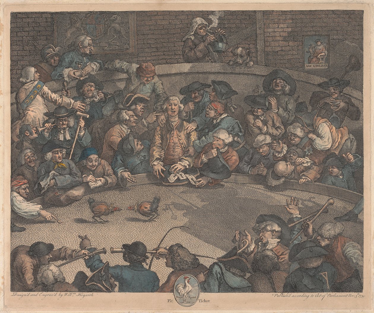 Sport Reale, Biglietto del Pozzo da William Hogarth