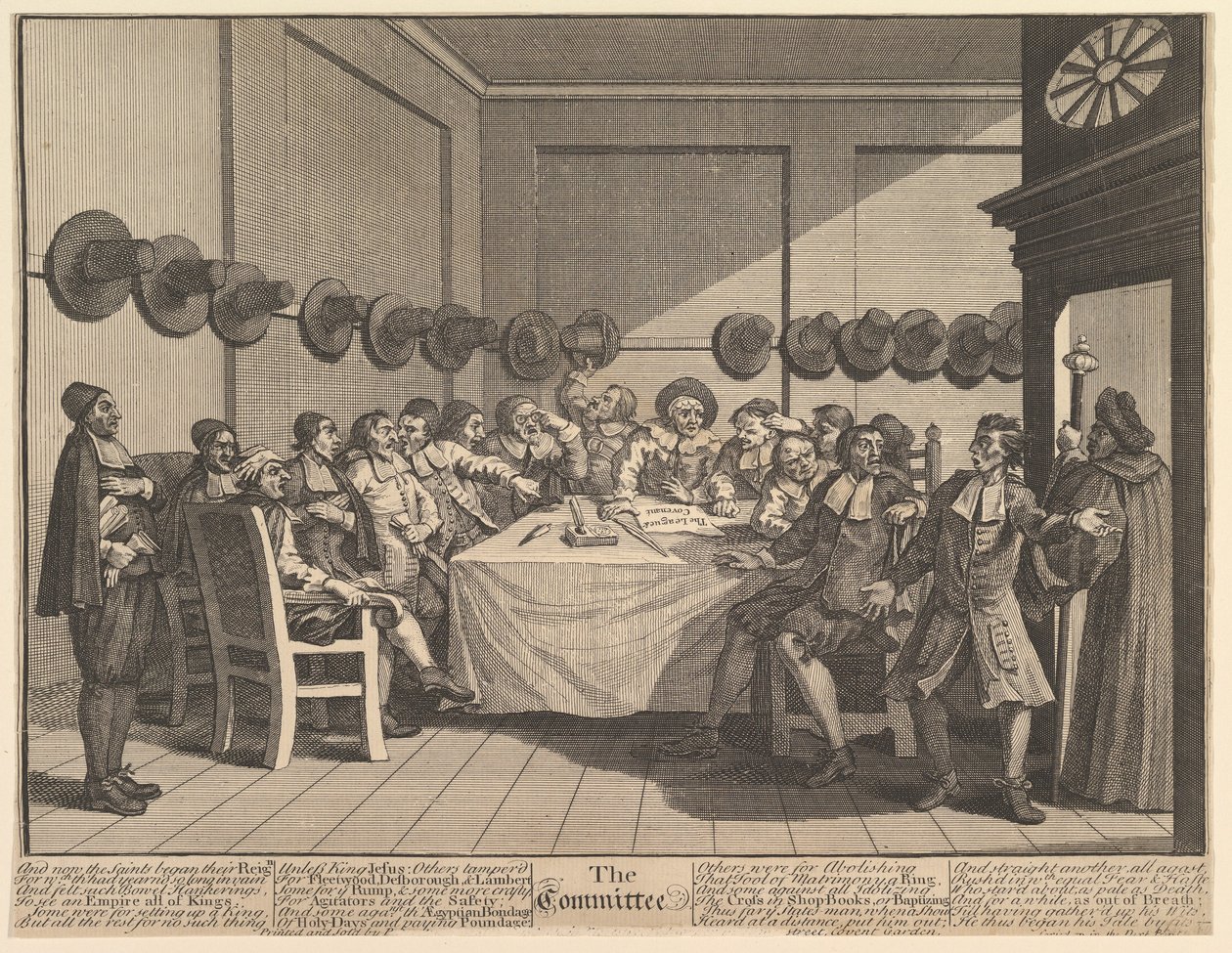 Il Comitato Dodici Grandi Illustrazioni per Hudibras di Samuel Butler, Tavola 10, 1725-68 da William Hogarth