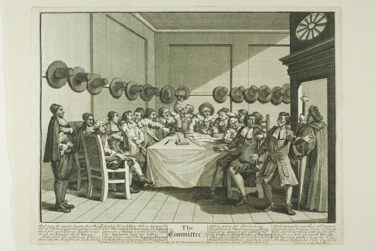 Il Comitato, con la targa dieci di Hudibras da William Hogarth