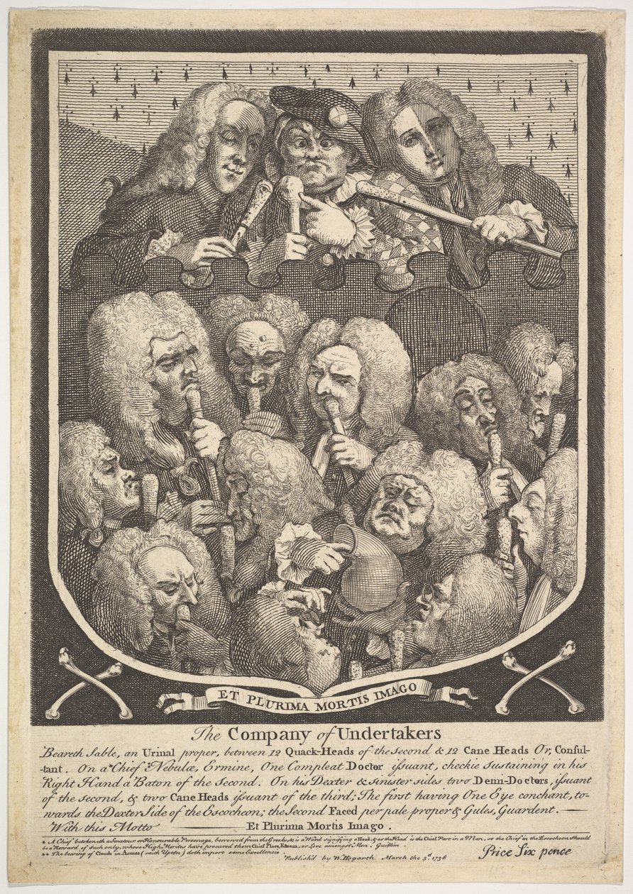La compagnia dei becchini da William Hogarth