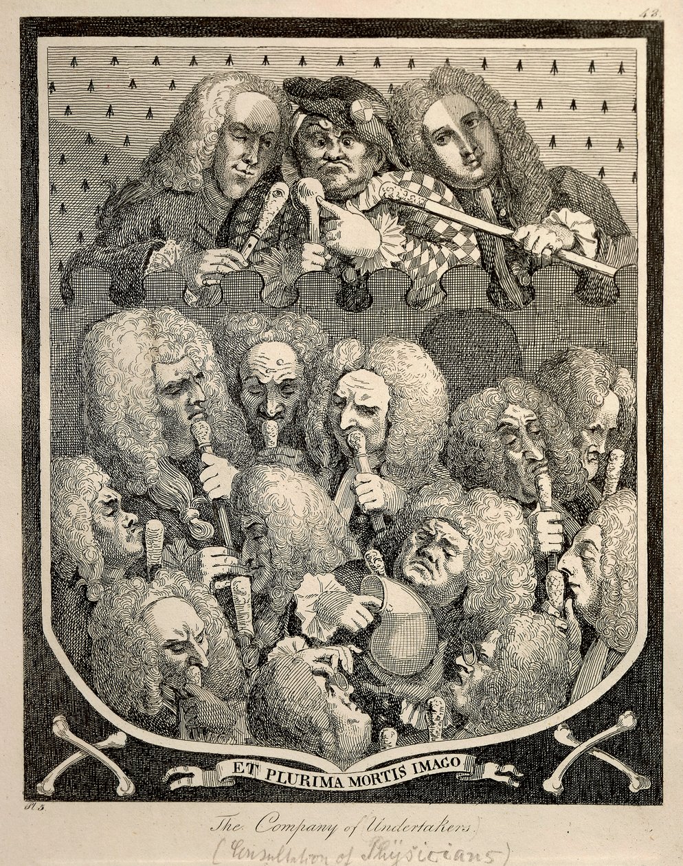 La Compagnia degli impresari di pompe funebri di Georg Friedrich Haendel, caricatura incisione di William Hogarth da William Hogarth