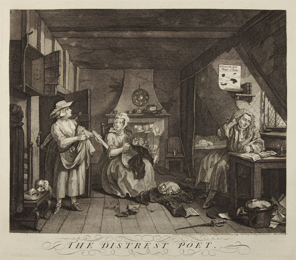 Il poeta afflitto da William Hogarth