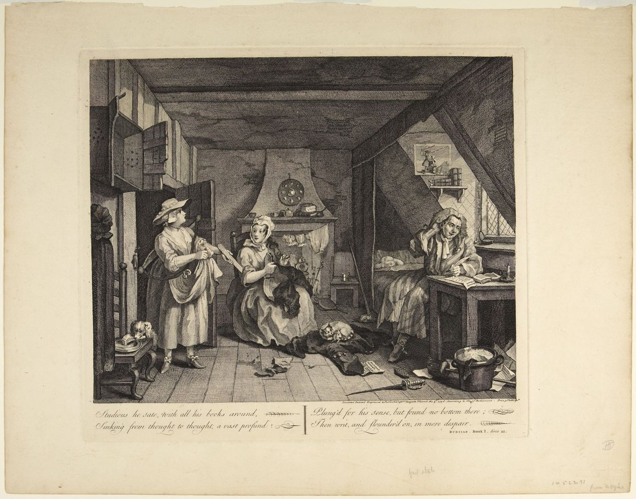 Il poeta in difficoltà da William Hogarth