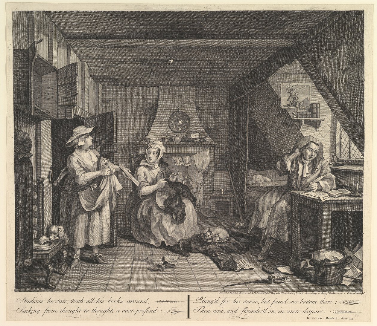 Il poeta indigente da William Hogarth