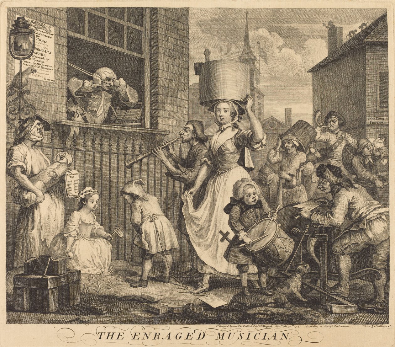 Il musicista infuriato da William Hogarth