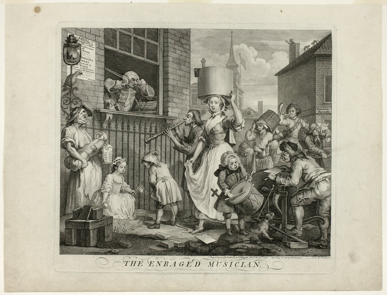 Il musicista infuriato da William Hogarth