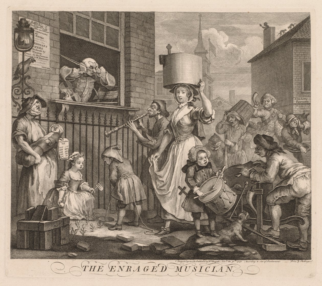 Il musicista infuriato da William Hogarth