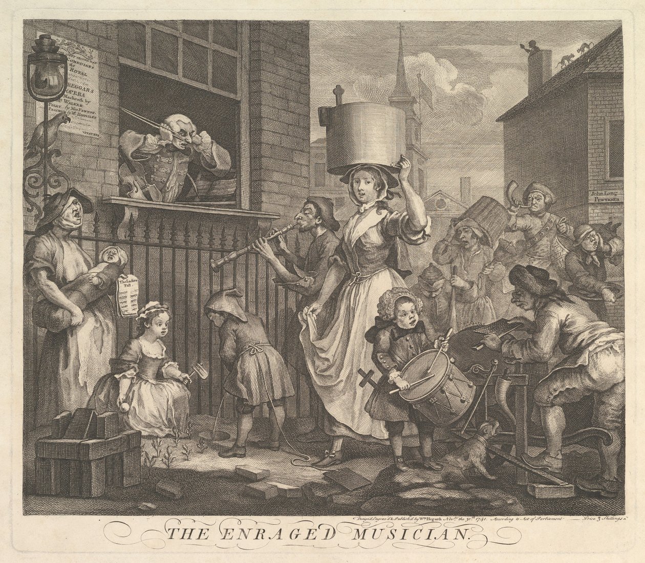 Il musicista infuriato da William Hogarth