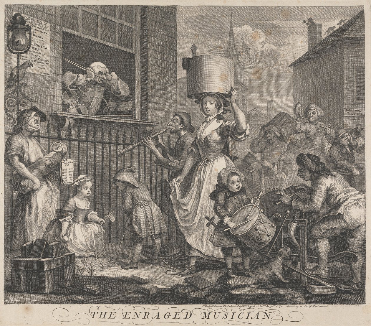 Il musicista infuriato da William Hogarth