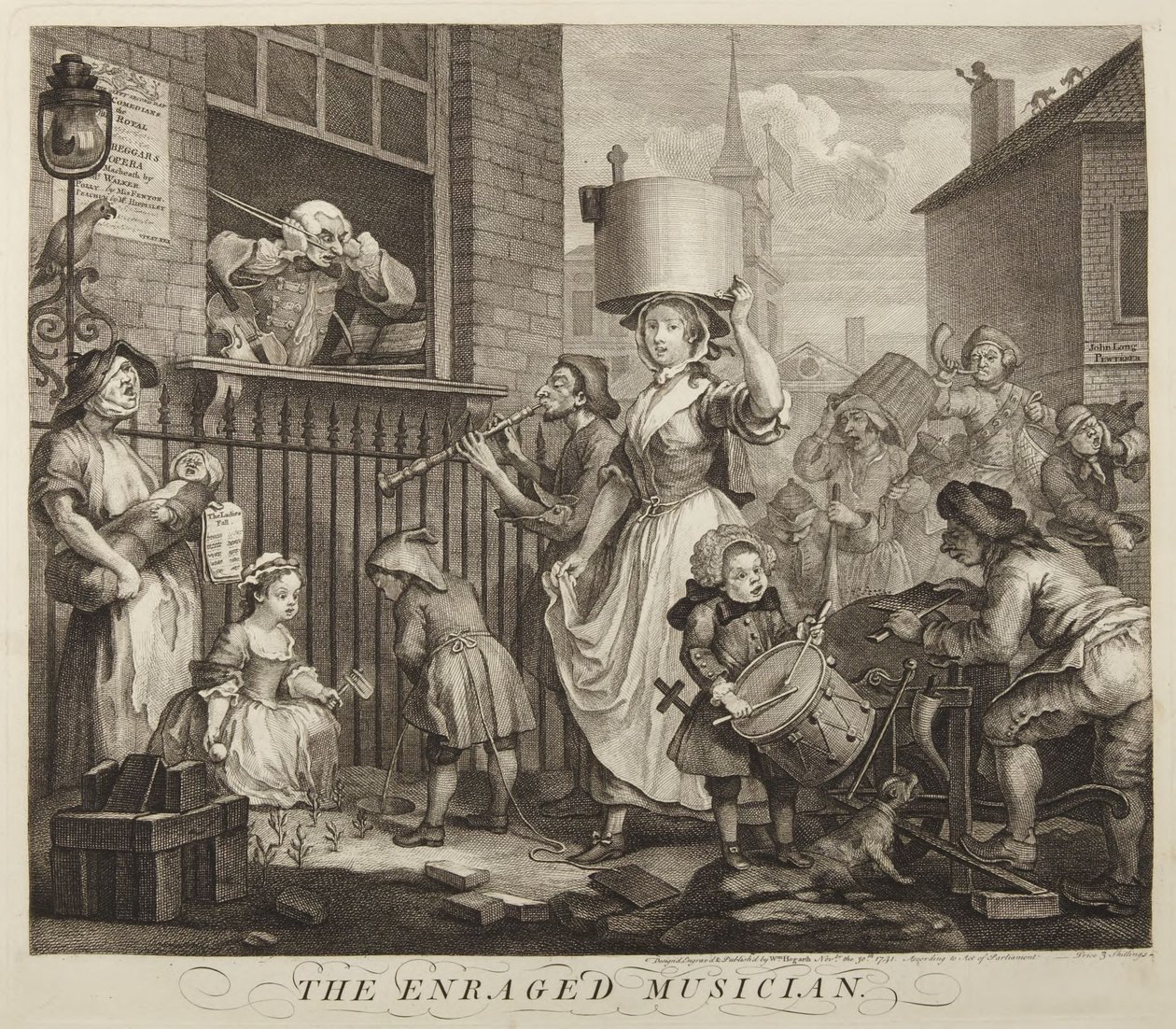 Il musicista infuriato da William Hogarth