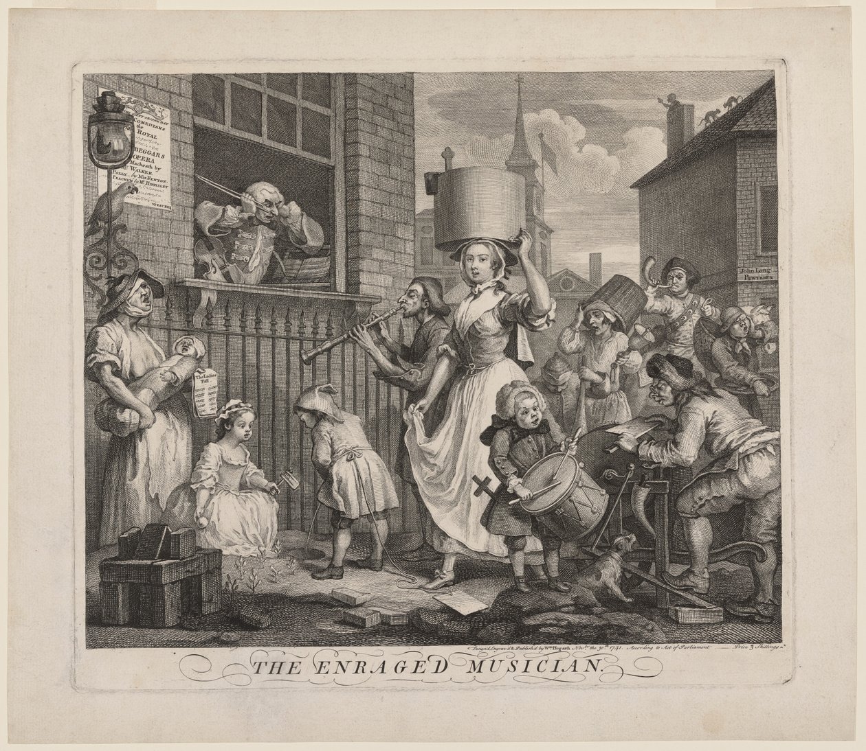 Il musicista infuriato da William Hogarth