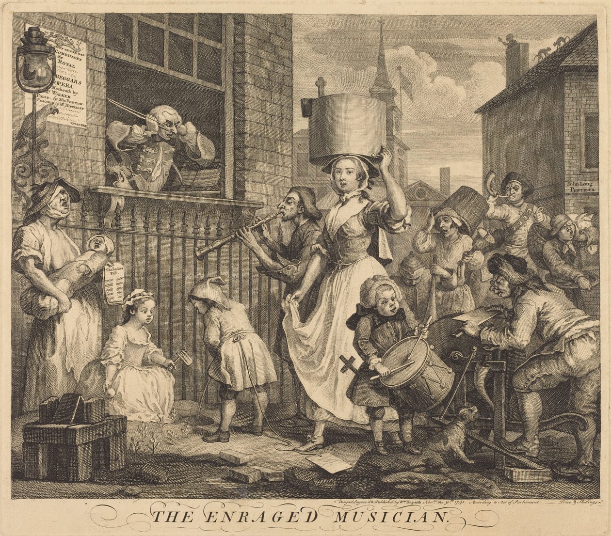Il musicista infuriato da William Hogarth