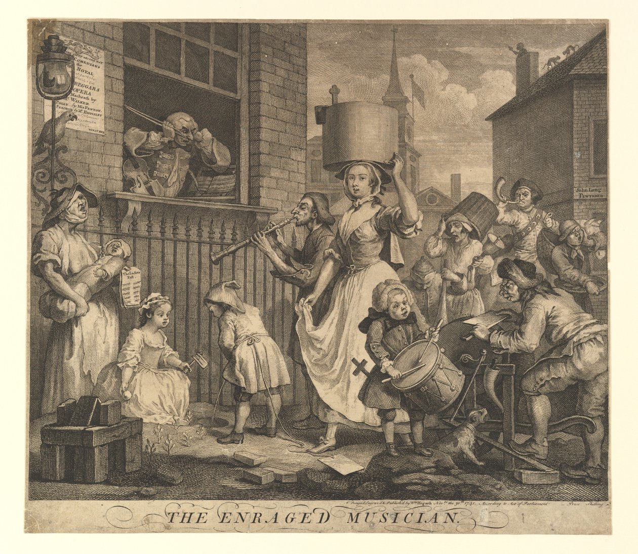Il musicista infuriato, 30 novembre 1741 da William Hogarth