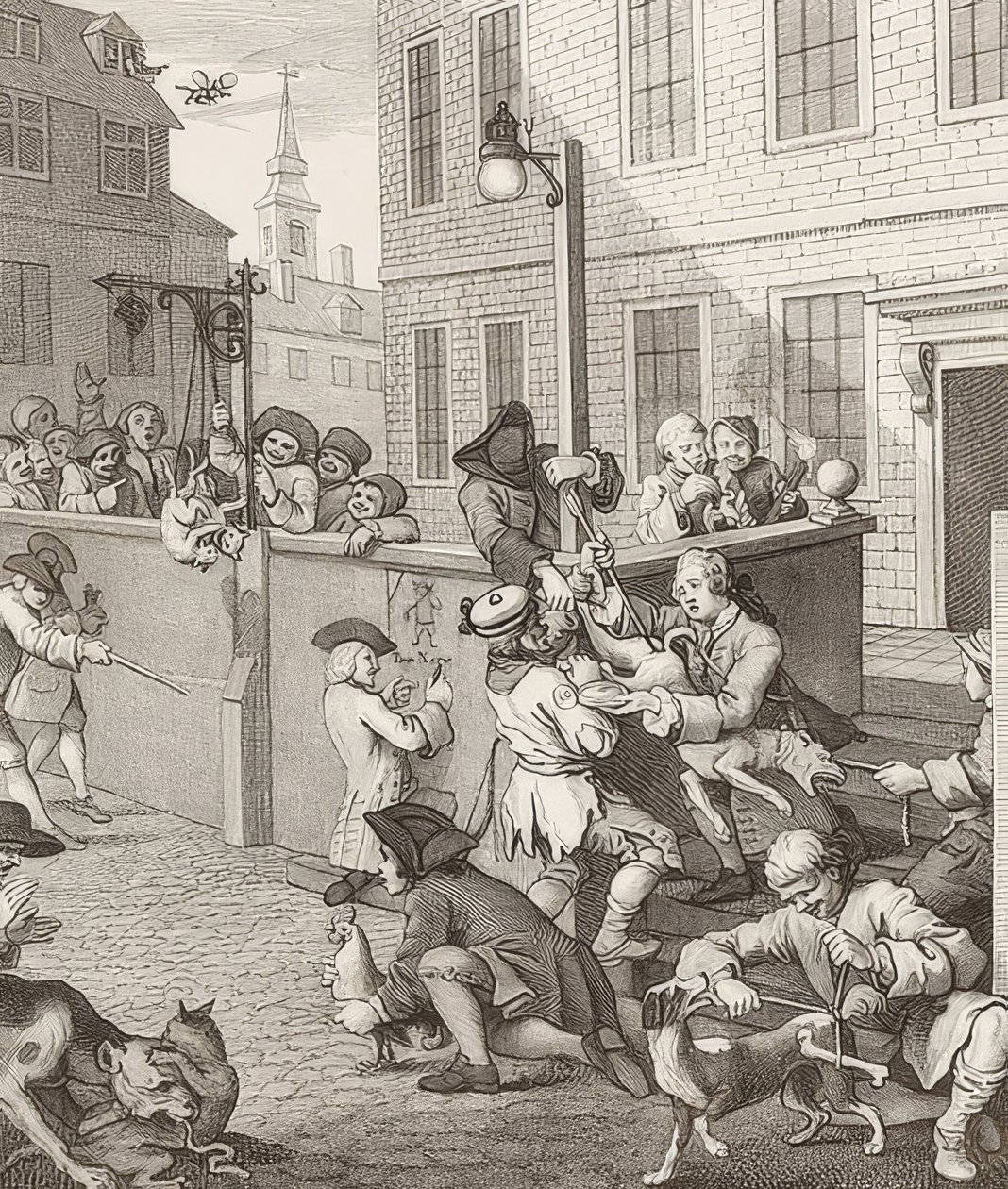Il primo stadio della crudeltà. Da: I quattro stadi della crudeltà da William Hogarth