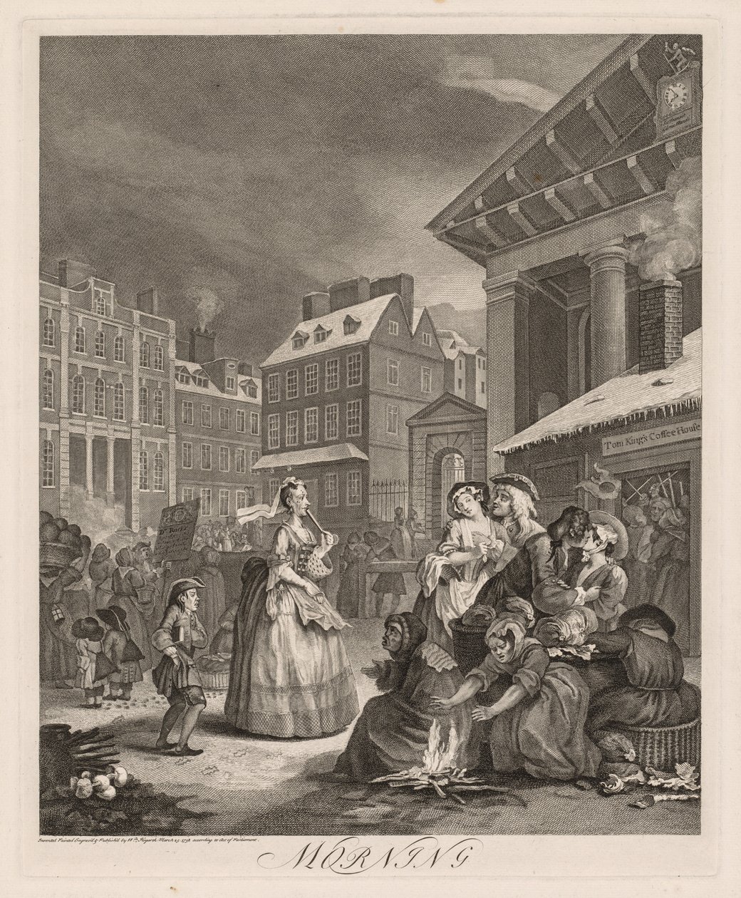 Le quattro ore del giorno: Mattina, 1738 da William Hogarth