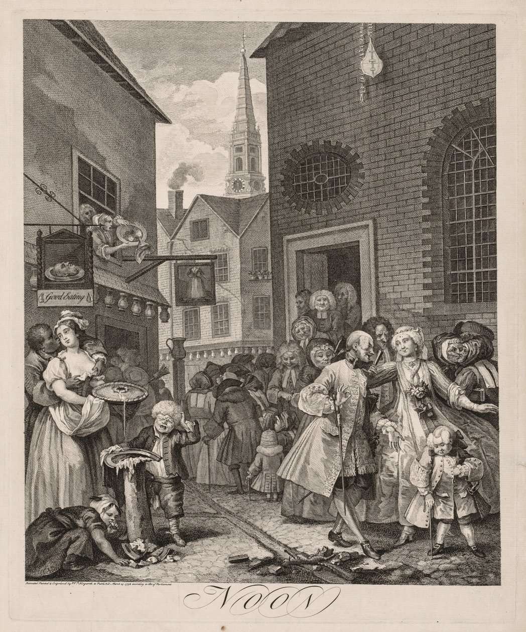 Le quattro ore del giorno: Mezzogiorno da William Hogarth